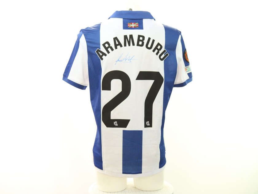 Aramburu's Real Sociedad vs Dynamo Kyiv Signed Unwashed Shirt, Europa League 2024