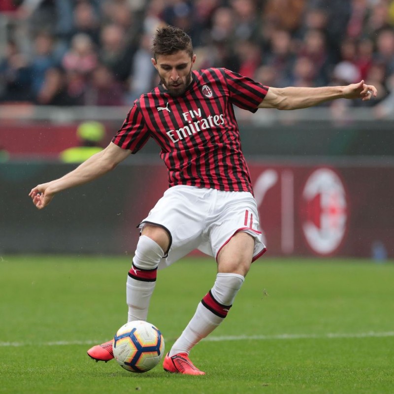 Borini's Worn and Signed Shirt, Milan-Frosinone 2019