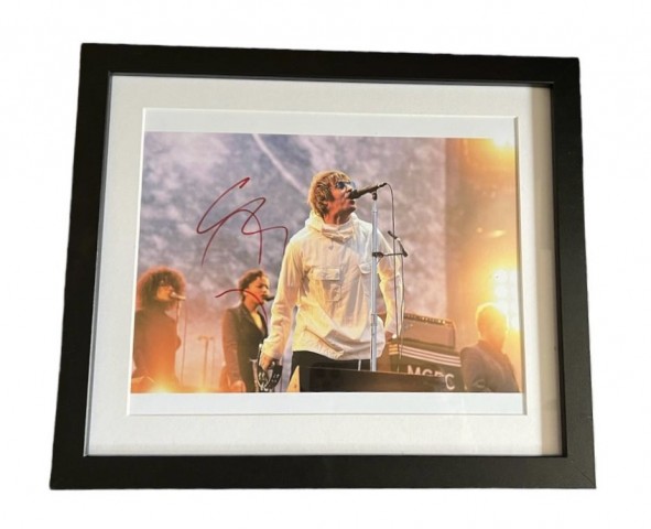 Liam Gallagher of Oasis Signed and Framed Photograph