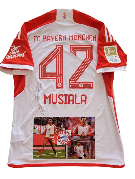 Maglia Musiala preparata Bayern Monaco vs Magonza 2024 - Autografata