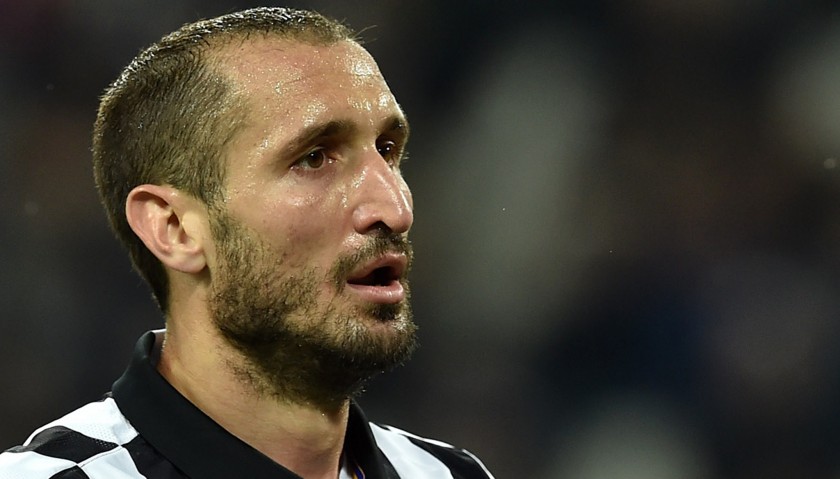 Chiellini's UNWASHED Match-Worn Juventus Shirt, Serie A 2014/15