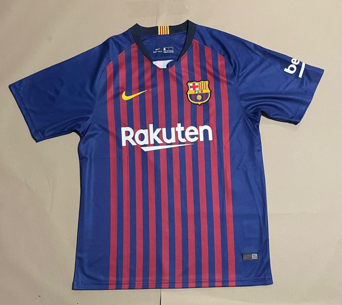 Luis Suarez's Barcelona 2018/19 Signed Replica Shirt - CharityStars