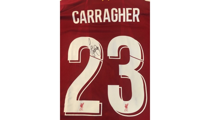 Carragher's Liverpool FC Legends Match Worn and Signed Shirt