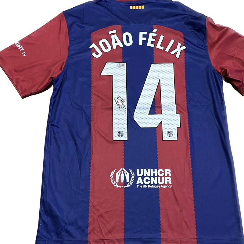 Joao Felix's Barcelona 2023/24 Signed Replica Shirt