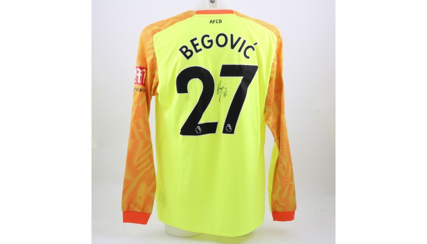 Begovic's AFC Bournemouth Worn and Signed Poppy Shirt
