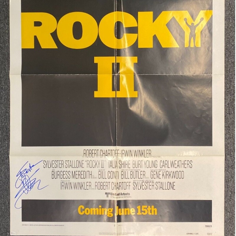 Poster originale film "Rocky II" autografato da Sylvester Stallone 
