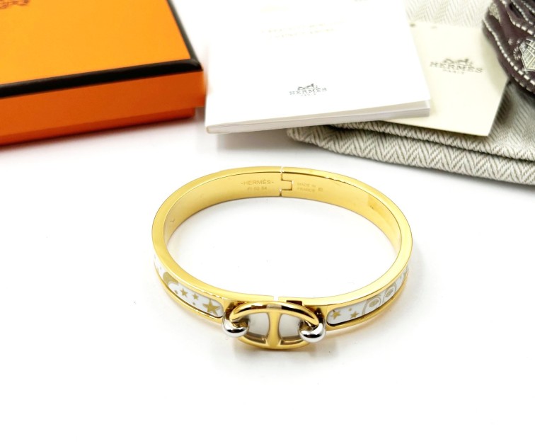 Hermes New Special Edition Gold Bracelet Cuff Bangle