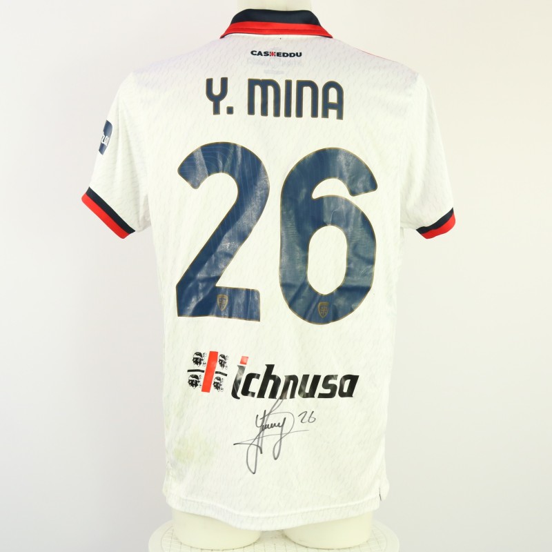 Mina's Signed Unwashed Shirt, Inter Milan vs Cagliari 2024