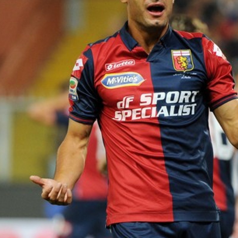 Iago Falque Genoa, match iussed/worn shirt, Serie A 2014/2015 - signed