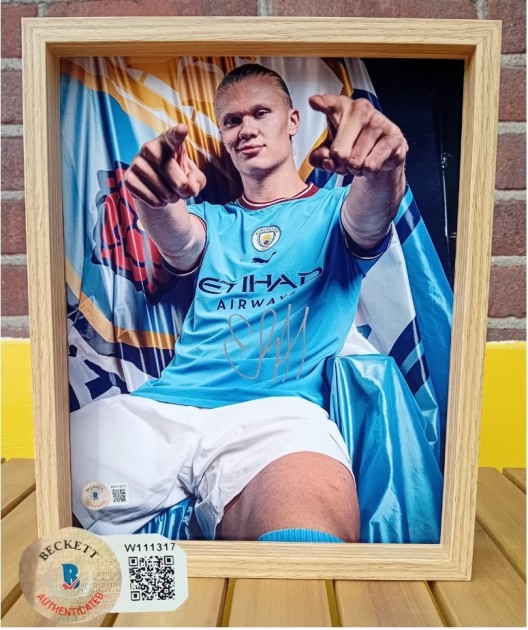 Erling Haaland's Manchester City Signed and Framed Picture