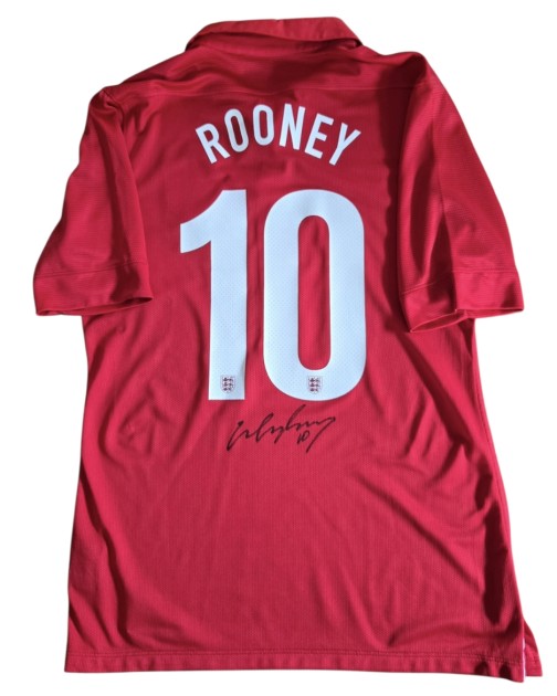 Rooney's 150th Anniversary Signed Match-Issued Shirt, Brazil vs England 2013