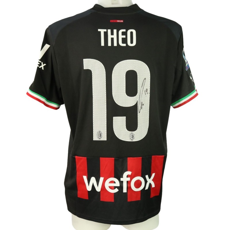 Maglia ufficiale Theo Hernández Milan - Autografata