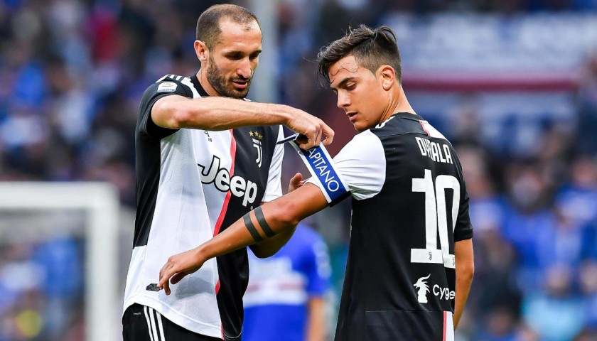 Chiellini's Juventus Match Shirt, 2018/19 + Captain's Armband