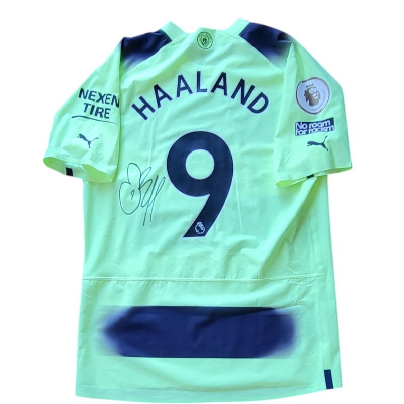 Haaland's Manchester City Signed Issued Shirt, 2022/23