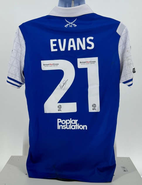 Antony Evans' Bristol Rovers EFL Sky Bet League One Signed Match Worn Shirt, vs Peterborough
