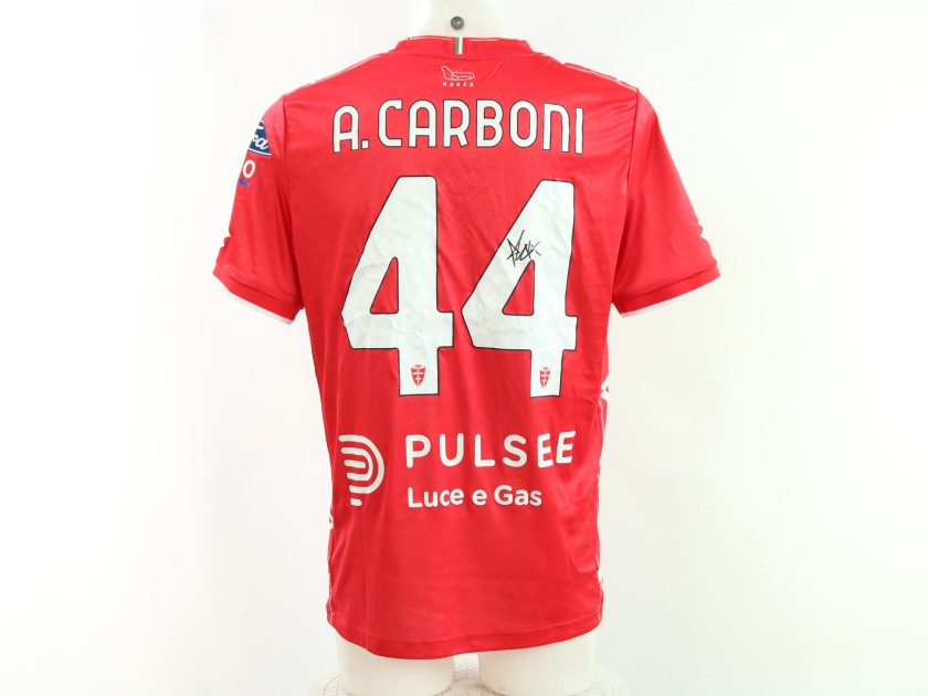 Carboni's Signed Unwashed Shirt, Monza vs Lecce 2025