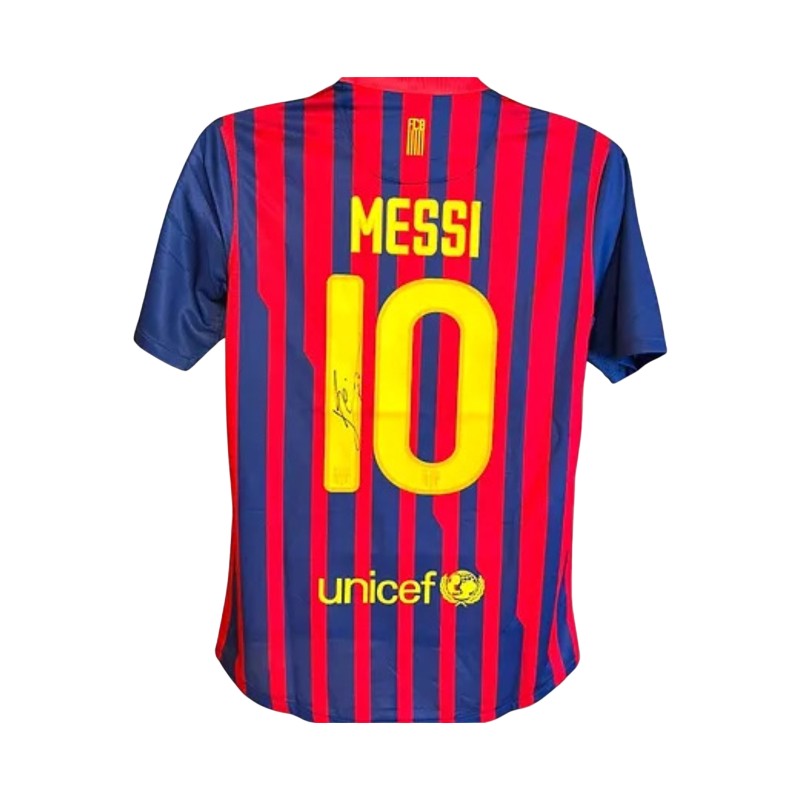 Lionel Messi's FC Barcelona 2011/12 Signed Replica Shirt