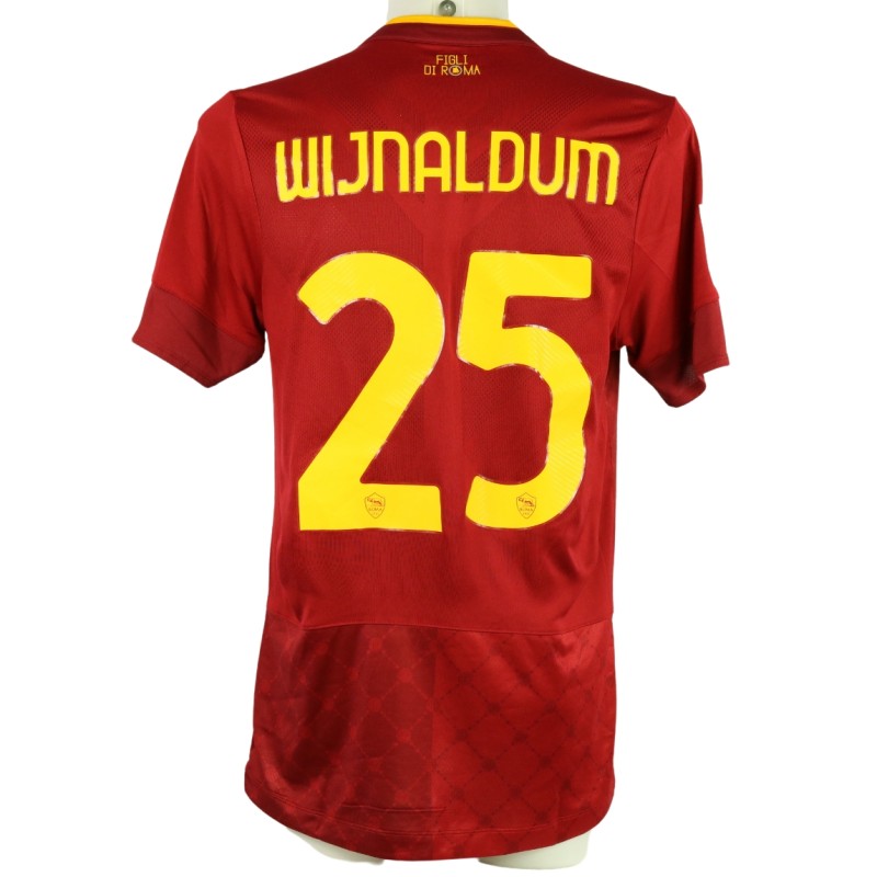 Wijnaldum's Roma Match-Issued Shirt, 2022/23