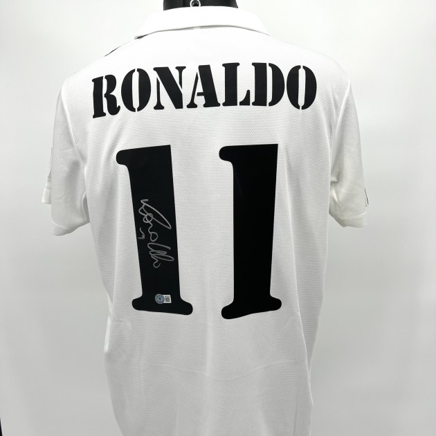 Con Cornice Ronaldinho Di Barcellona Autografato Camicia Maglia