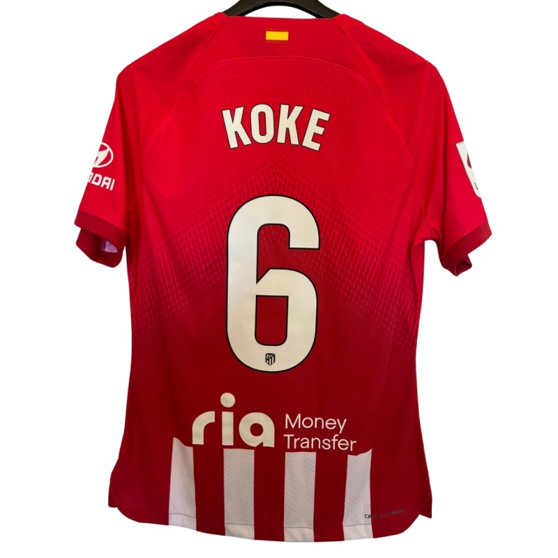 Koke Atletico Madrid match shirt, 2023/24