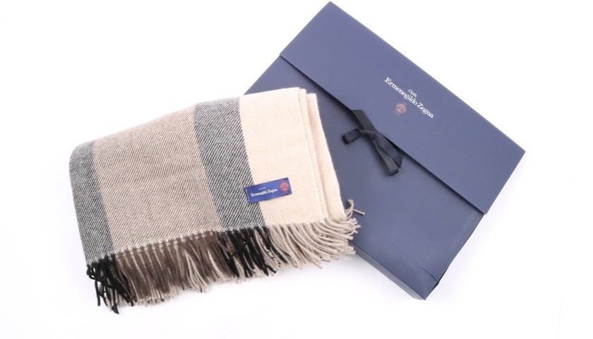 Pure Cashmere Fringed Blanket  – Ermengildo Zegna