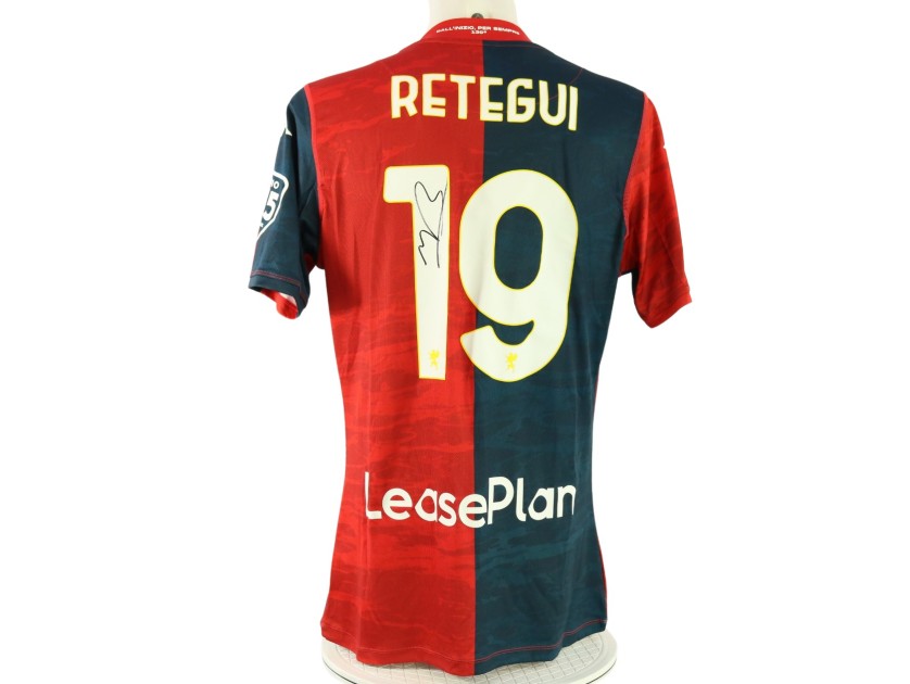 Retegui's Genoa Signed Match-Issued Shirt, 2023/24