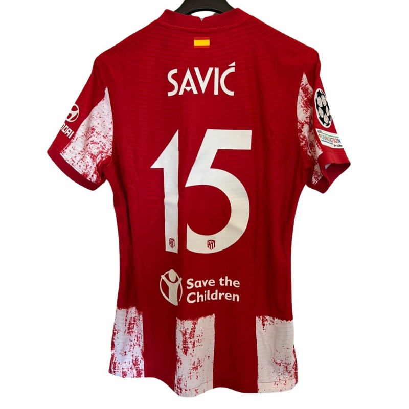 Savic's Atletico Madrid Match Shirt, UCL 2021/22
