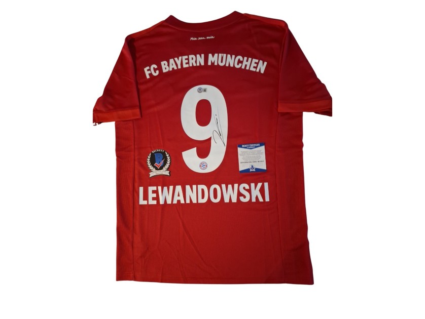 Replica della maglia del Bayern Monaco 2019/20 firmata da Robert Lewandowski