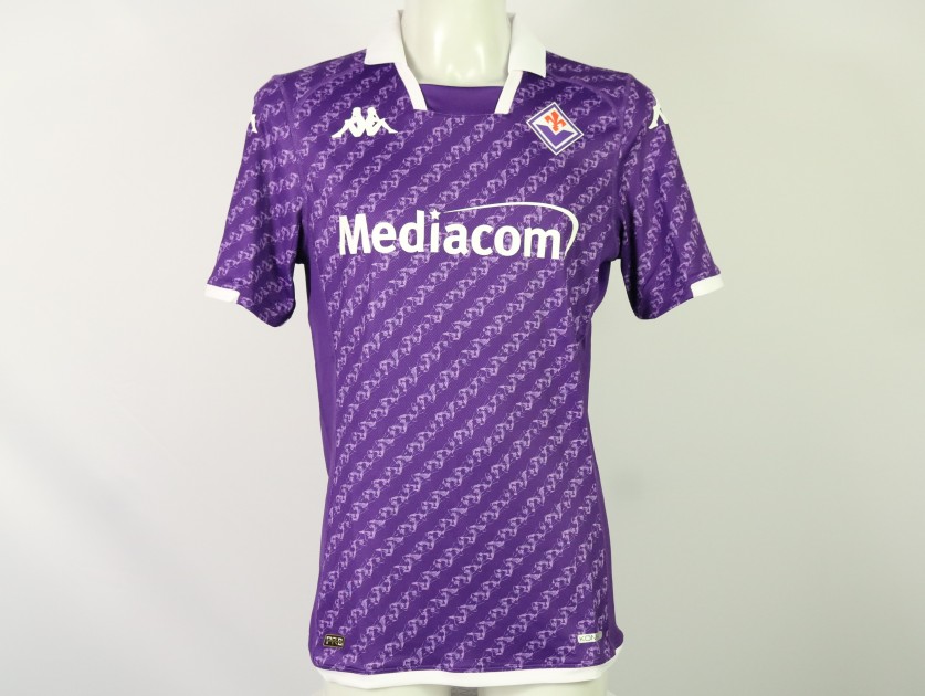 Nico Gonzalez's Match Shirt, Fiorentina vs Bologna 2023 - Signed