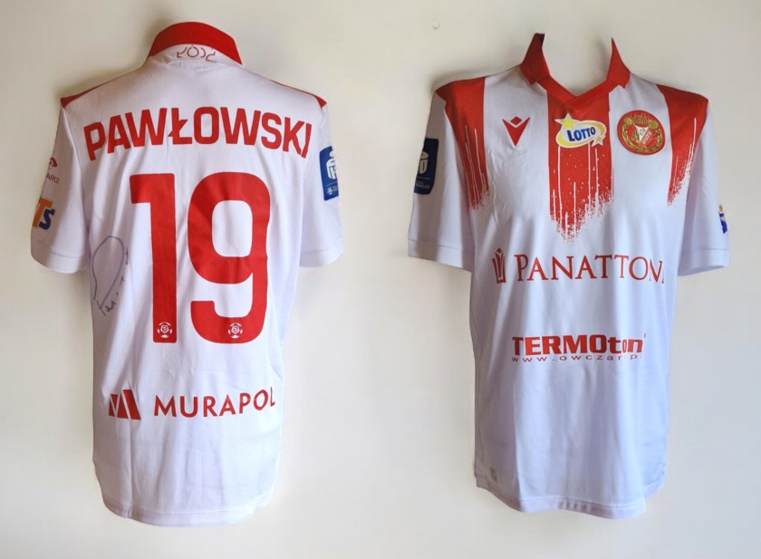 Bartłomiej Pawłowski's Widzew Łódź 2023 Signed Match-Issued Shirt