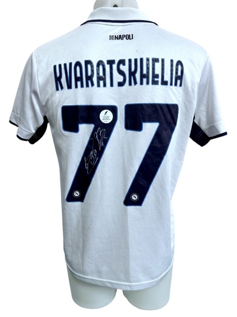 Kvaratskhelia's Napoli Signed Replica Shirt, 2024/25