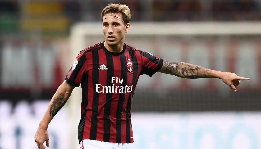 Biglia's Signed Match-Issued 2017 Milan-Bologna Shirt