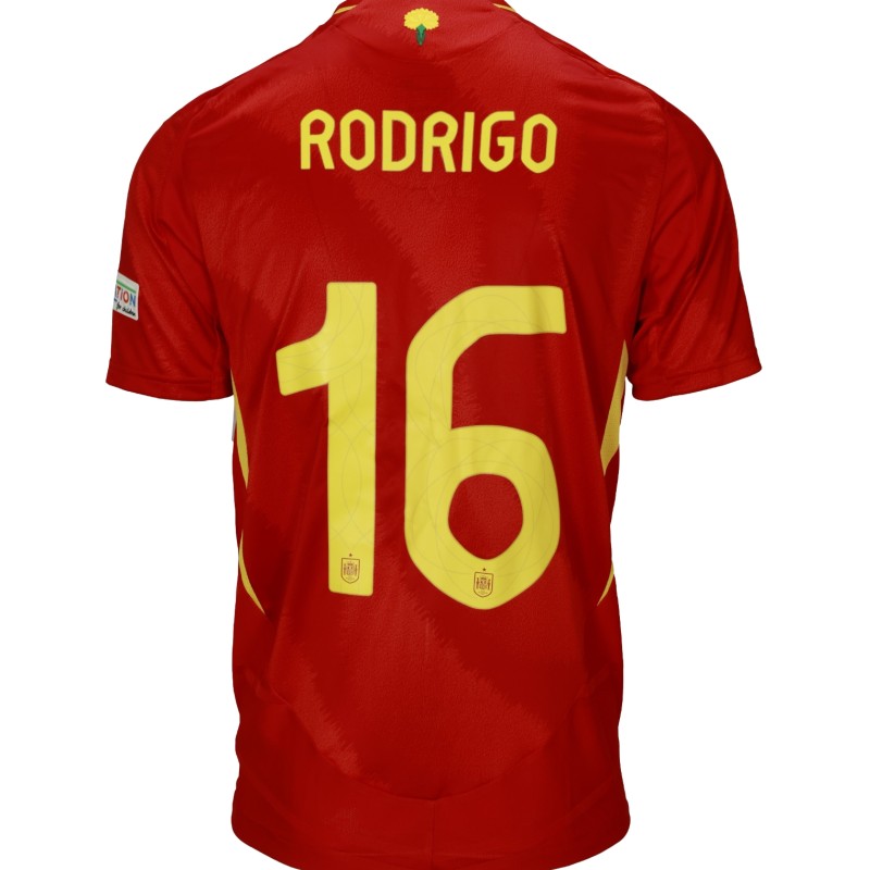 Rodrigo's Match-Issued Shirt, Spain vs England EURO 2024