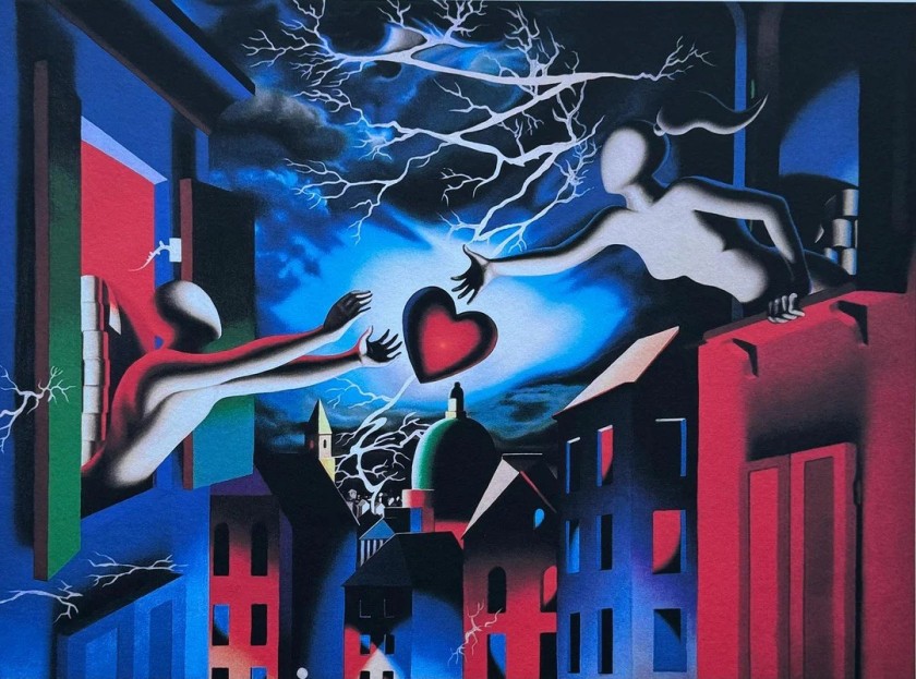 "Night passion" artwork by Mark Kostabi