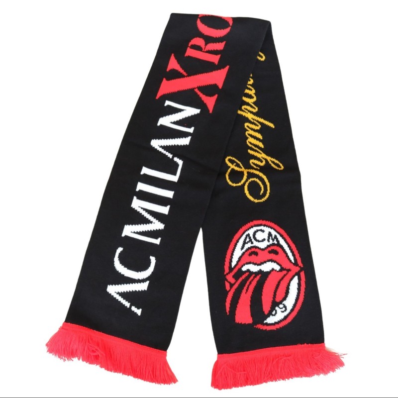 AC Milan x Rolling Stone Scarf - Signed by Rafa Leao and Christian Pulisic