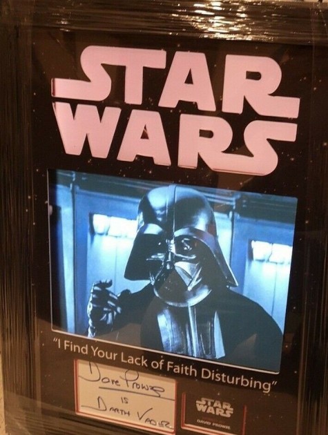 David Prowse Signed Star Wars Photo Display
