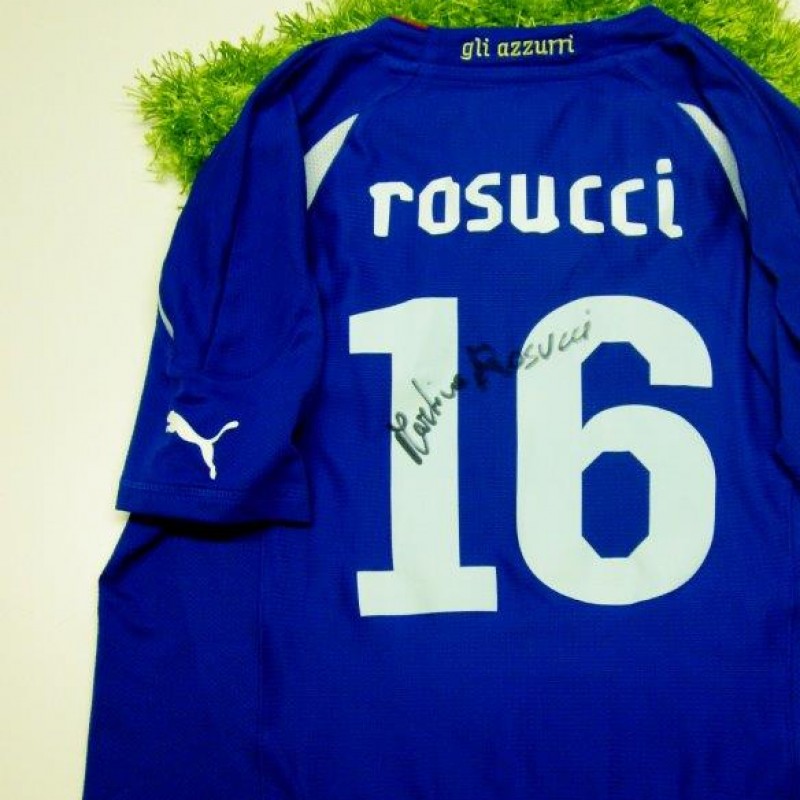 Maglia Nazionale Femminile Calcio di Rosucci indossata nelle Qualificazioni Mondiali 2013 - firmata