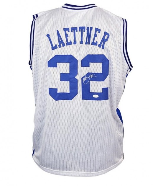 Christian Laettner Signed Special Edition Basketball Jersey White