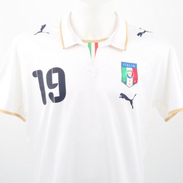 Pellè Italia U-21 Match issued/worn Shirt, Friendly match 2008