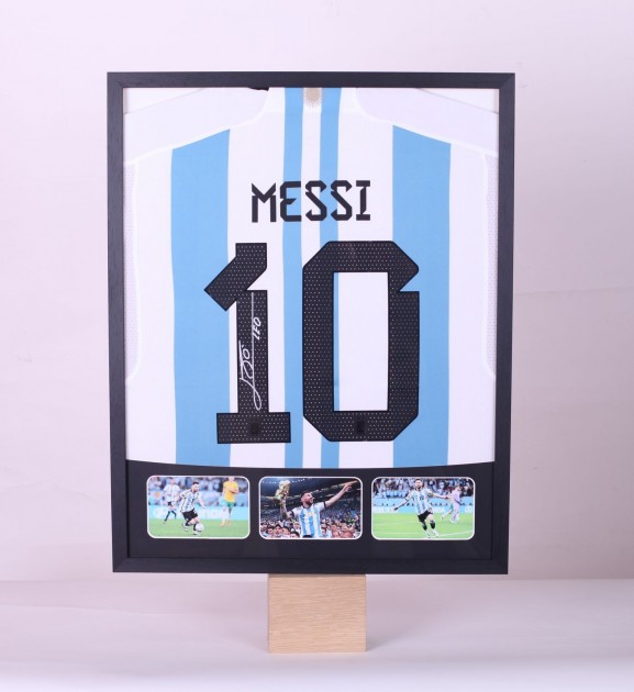 Messi's Argentina Signed and Framed Shirt