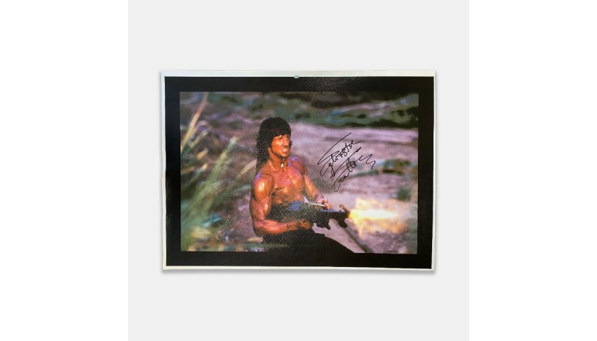 Sylvester Stallone Signed Rambo Canvas