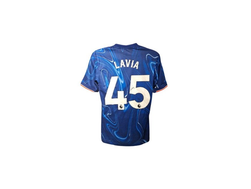 Romeo Lavia's Chelsea 2024/25 Signed Replica Shirt