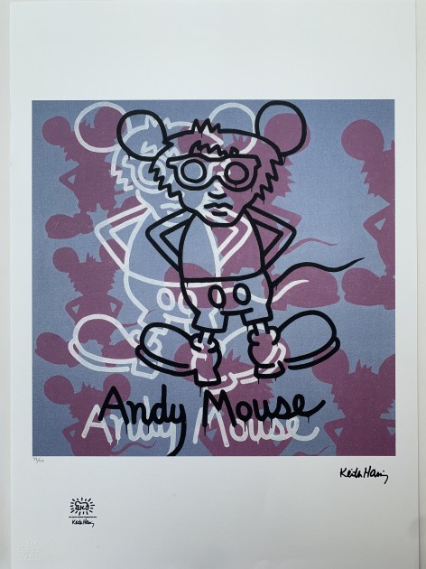 "Andy Mouse" by Keith Haring - Signed