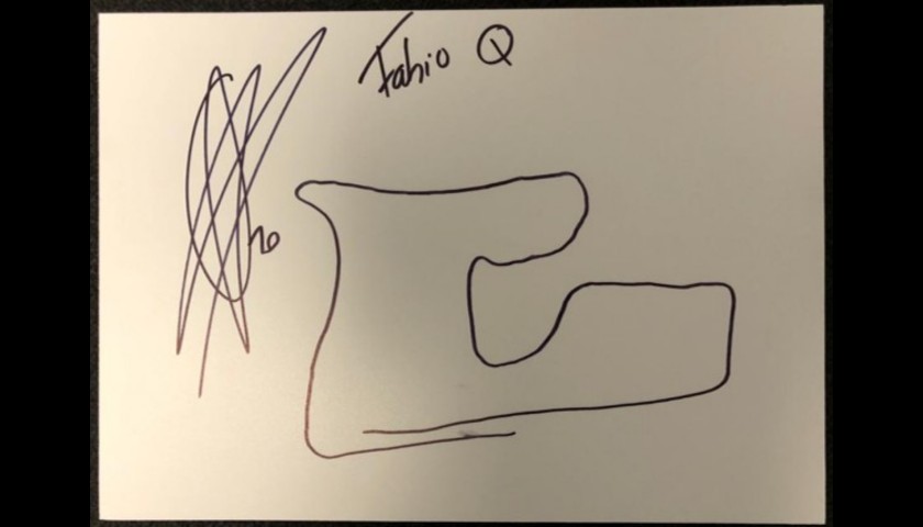 Signed Drawing of the Red Bull Ring Circuit - Austria by Fabio Quartararo