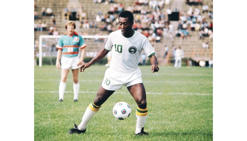 Pelé Hand Signed Cosmos Jersey