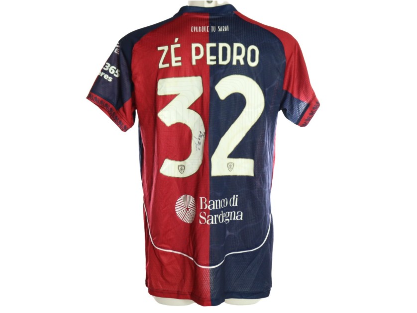 Zé Pedro's Signed Unwashed Shirt, Cagliari vs Napoli 2026