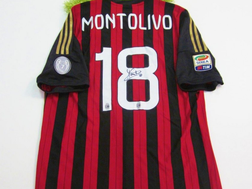  Milan shirt, Serie A 2013/2014 - signed by Montolivo