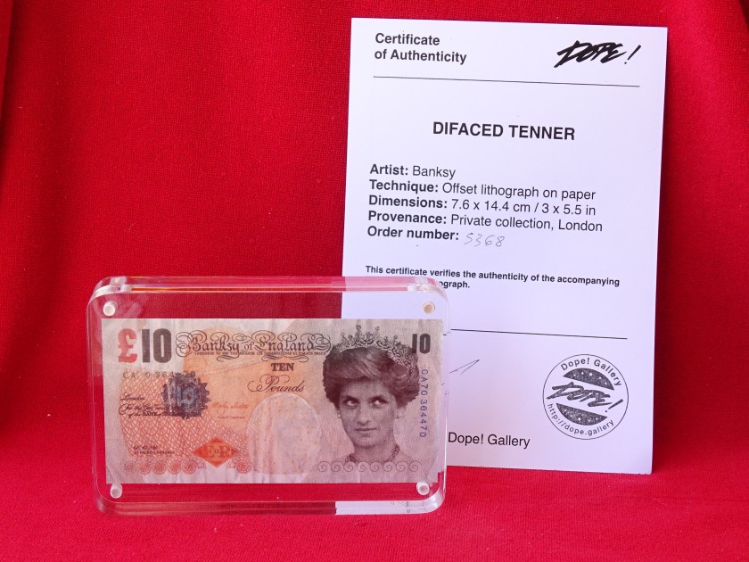 Banksy Di-Faced Tenner Banknote Originale