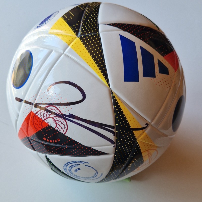 Robert Lewandowski Signed UEFA Football