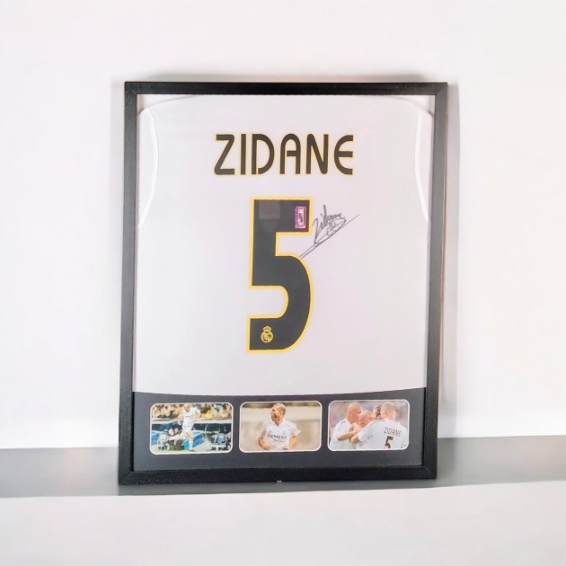 Zinedine Zidane's Real Madrid Signed and Framed Shirt